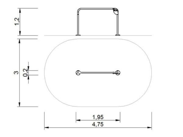 7418. planojpg 7418 Dip bar 1200mm