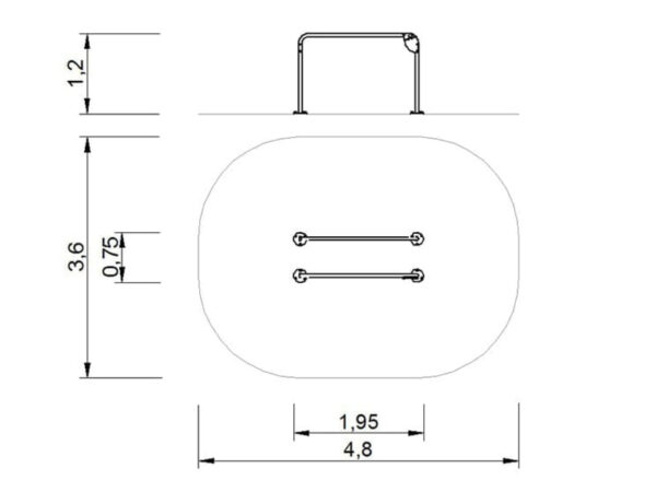 7420 Parallel bars 1200mm