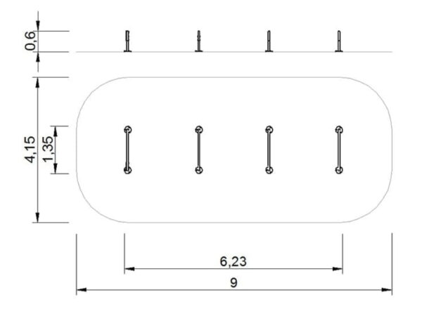 7432 Hurdel 4 stuks 600 mm