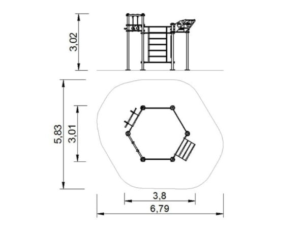 7478 STREET WORKOUT hex. 6 posts