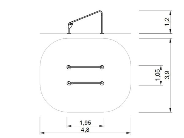 7420D plano 7420D Inclined parallel bars 60 - 120 cm