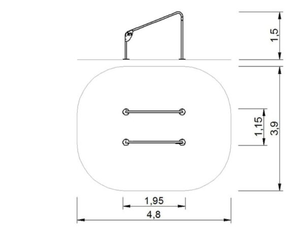 7421D plano 7421D Inclined parallel bars 90 - 120 cm