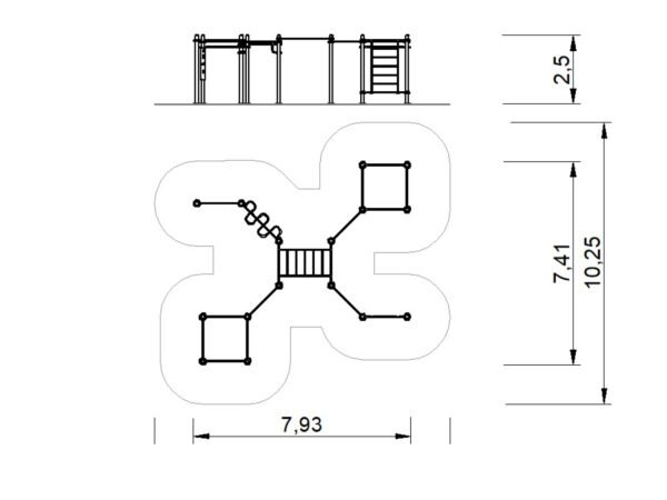 7483 plano 7483 STREET WORKOUT 16 posts set