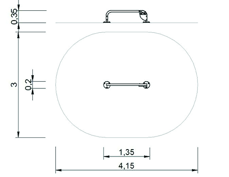 7412 Push up bar 350mm