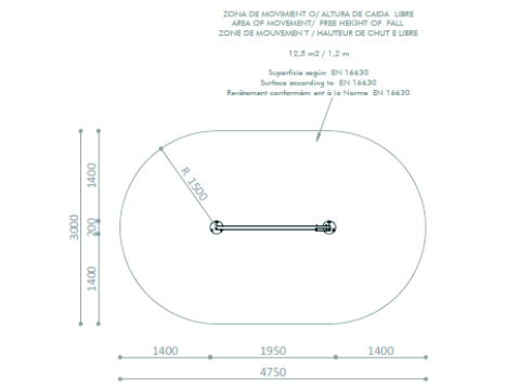 7418 Dip bar 1200mm