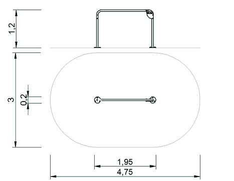 7418 Dip bar 1200mm