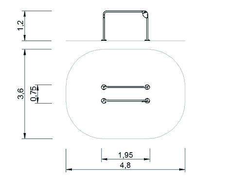 7420 Parallel bars 1200mm