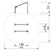 7421D Inclined parallel bars 90 - 120 cm