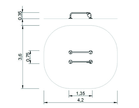 7424 Parallel bars 350 mm