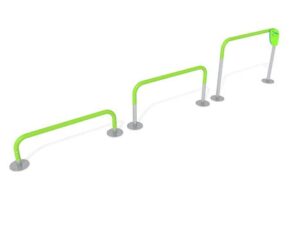 7430 Triple push up bar 35-60-90 cm