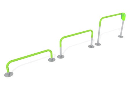 7430 Triple push up bar 35-60-90 cm