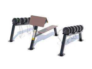 R11-1 Bank met dumbells 2*10 kg/ 2*14 kg/ 2*18 kg